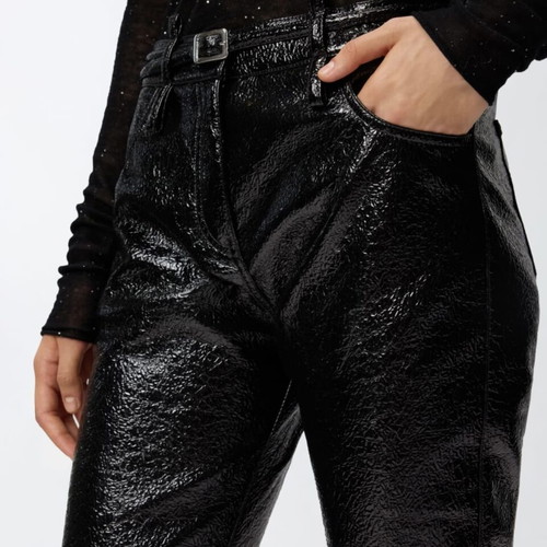 Stradivarius pants black glossy like new, size 40