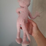 Pink Panther plush toy with flexible limbs, retro