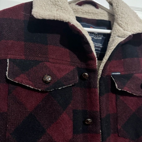 Funky Buddha checked jacket like new with fur collar