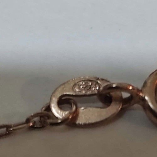 Silver 925 gold-plated necklace with number 8, like new