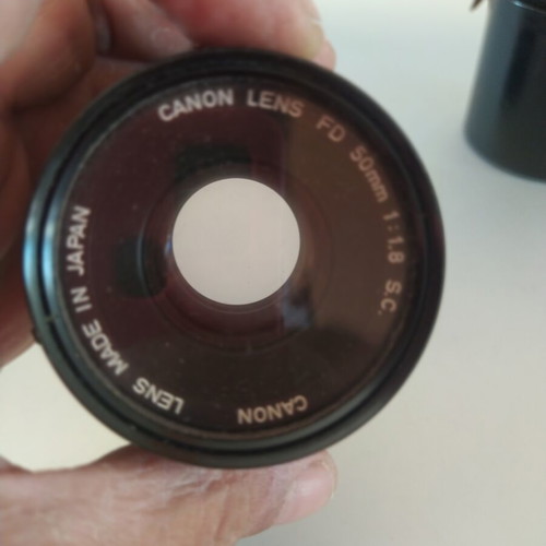 Canon FD 50mm F1.8 SC lens used with pico glass1A filter and case