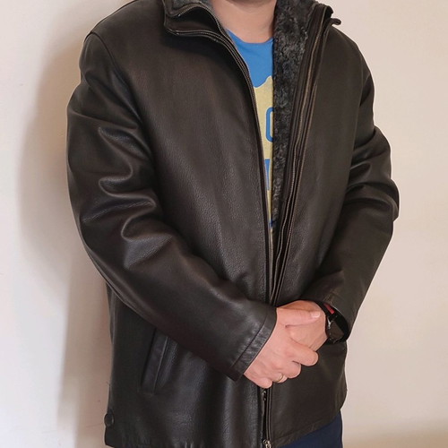 Crawford leather jacket like new, size 4XL, black