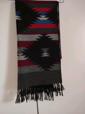 Scarf like new, black and gray