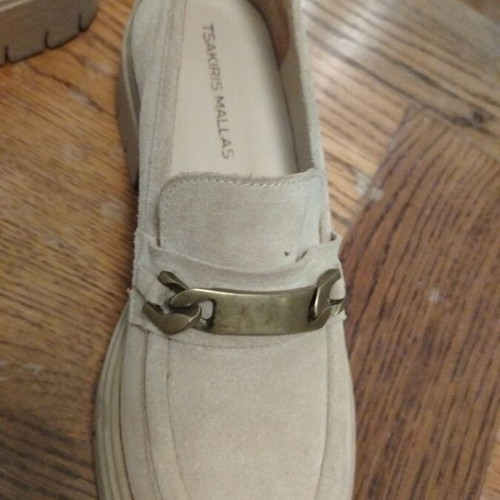 Tsakiris suede shoes size 37 like new, beige