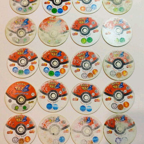 Pokémon Tazo Set 28 used with rare holo3D pieces