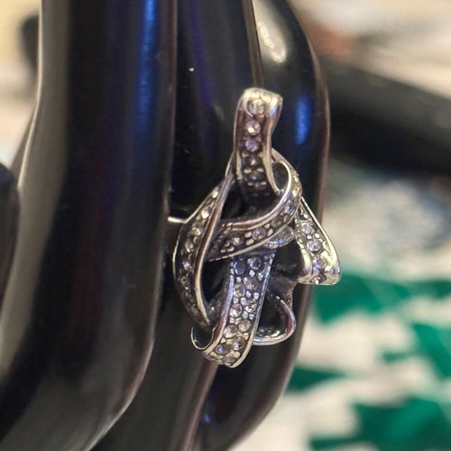 Etalon Jenavi silver ring new with Swarovski crystals