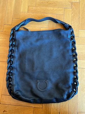 Salvatore Ferragamo black shoulder bag like new