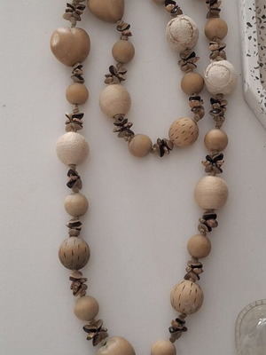 Handmade necklace with large beads new