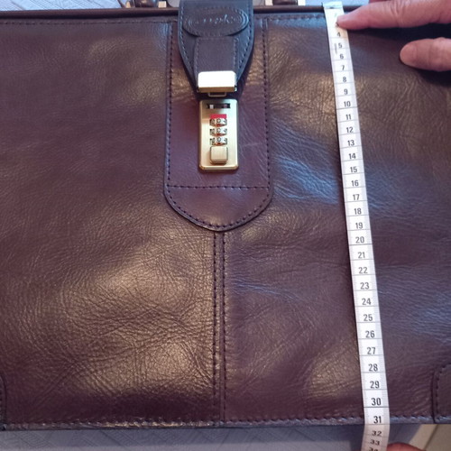 Leather professional bag brown, new, 42×30 cm