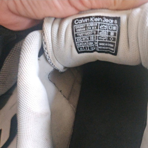Calvin Klein sneakers, men's size 43, white and grey