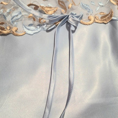 Satin nightgown Rachel light blue with lace like new