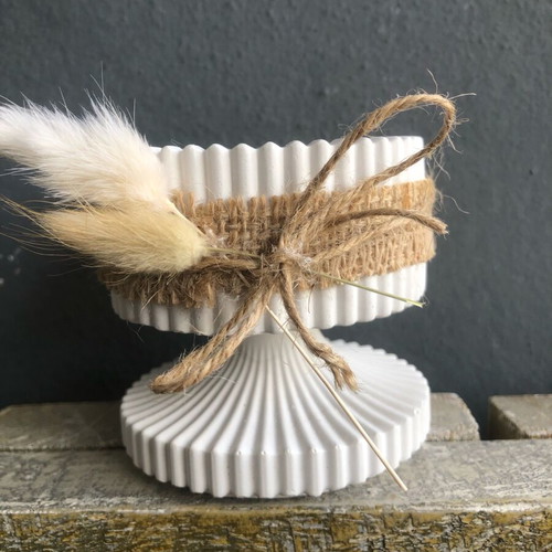 Boho plaster candlestick new