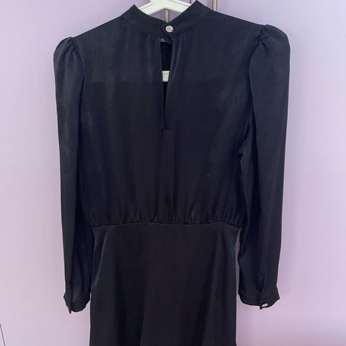 Mini dress Zara satin look like new, black