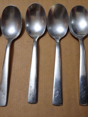 Collectible spoons used from Chandris Lines shipping company, set of 6, stainless steel 18/8