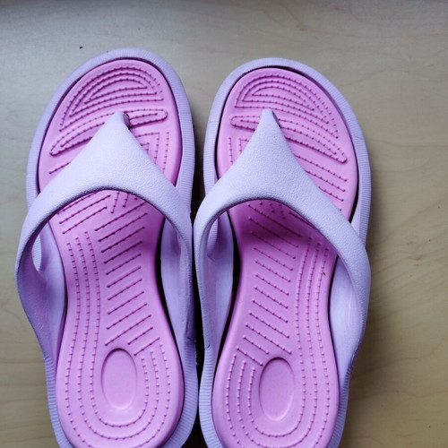 Slippers used, size 34/35, pink and purple flip-flops
