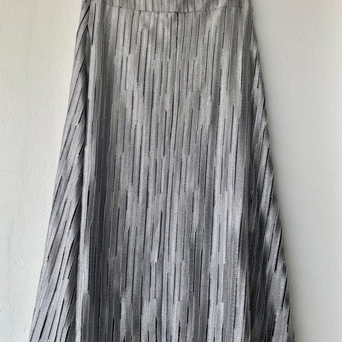 Lotus Eaters knitted silver metallic skirt new, size Small