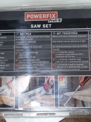 Powerfix saw set new, intact in packaging
