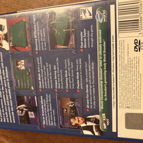 World Championship Snooker 2002 for PS2 used