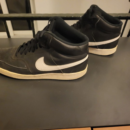 Nike Court Vision Mid sneakers like new, size 47.5, black and white