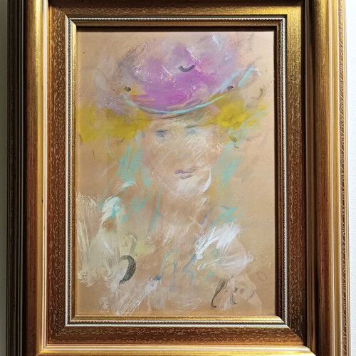 Painting by artist Doris, like new, signed, 24x34 cm
