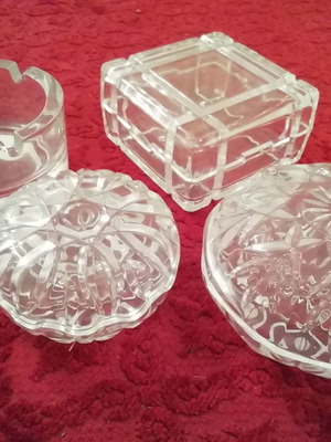 RCR Crystal Carved Jewelry Boxes from Italy new in box