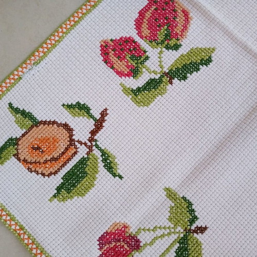 4 embroidery squares (together) handmade