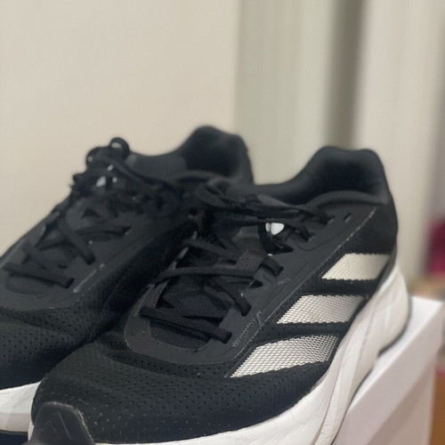 Adidas athletic shoes size 44, black and white