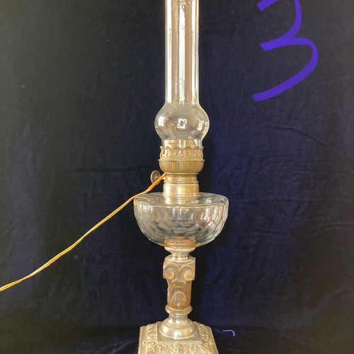 Antique lamp used, height 60cm