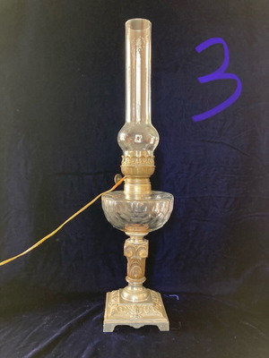 Antique lamp used, height 60cm