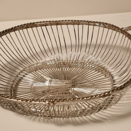 Vintage silver-plated fruit basket used