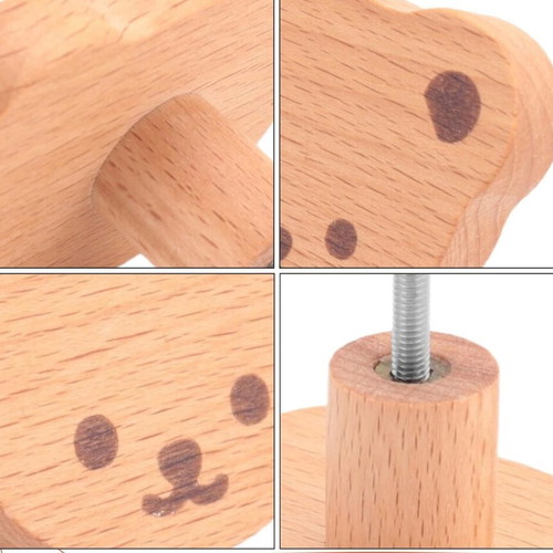 Wooden cabinet and drawer knobs pack of 15, bear shape, new