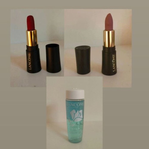 Lancome Mini Lipsticks Set with Bi-Facil Eye Makeup Remover new