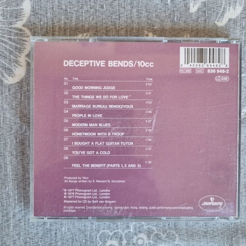 10cc Deceptive Bends CD like new, classic rock album