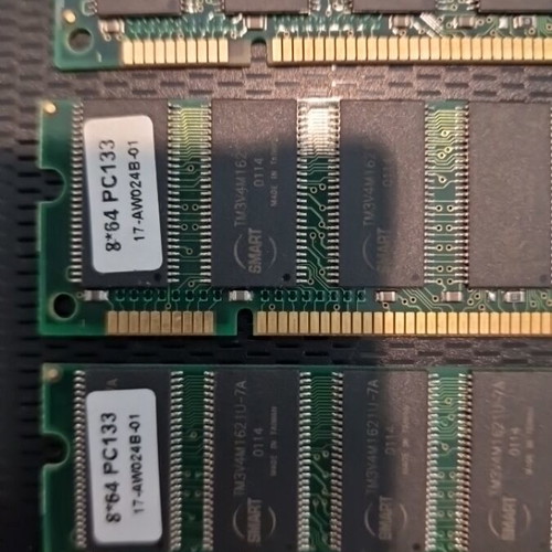 Vintage Ram 64Mb SDR SDRAM 133Mhz used, 7 pieces