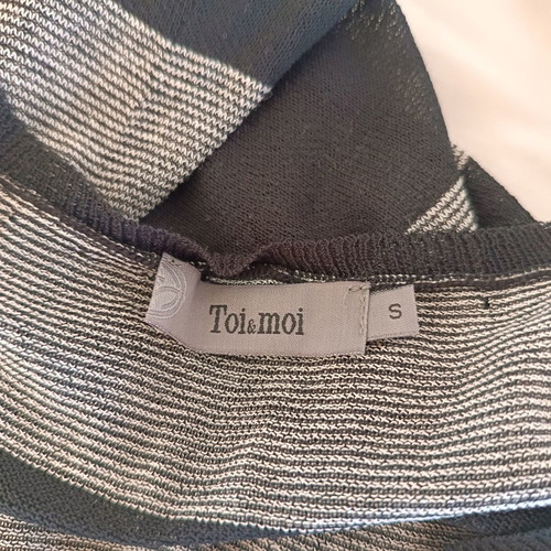 Toi&Moi striped blouse black and grey, size S, used