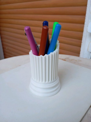 3D Printed Pencil Holder Column New, Minimal Design