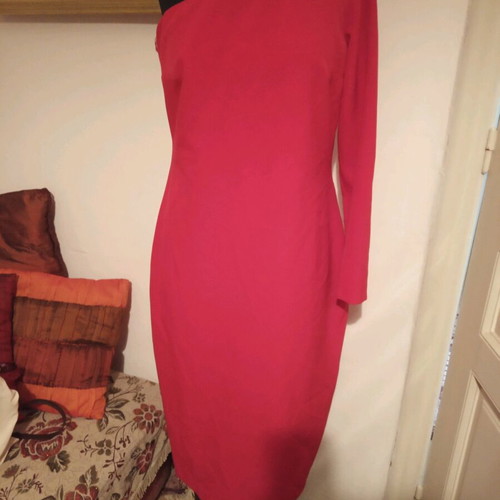 Access dress new with one shoulder red, size 52 Greek