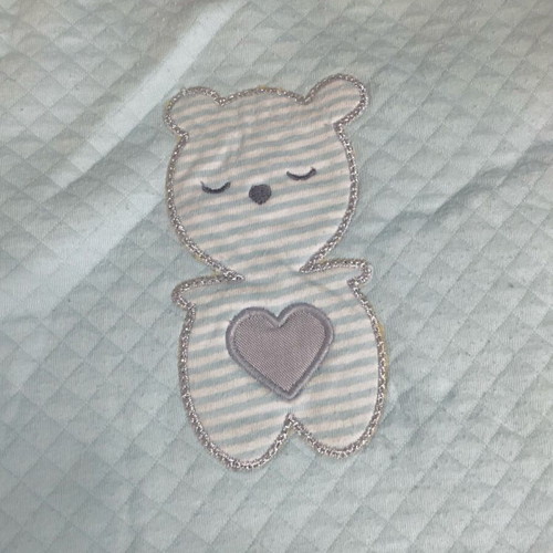 Obaibi baby sleeping bag mint like new, cotton with bear 6-9 months