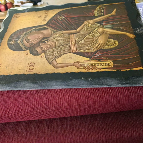 Axion Esti icon of Virgin Mary like new, authentic wood