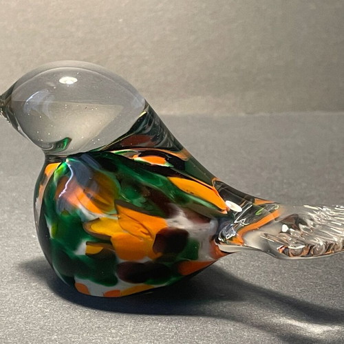 Vintage Murano-style art glass bird figurine like new