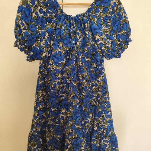 Floral dress blue electric size XXXL used