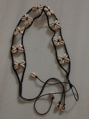 Handmade boho belt with real shells macrame style, like new
