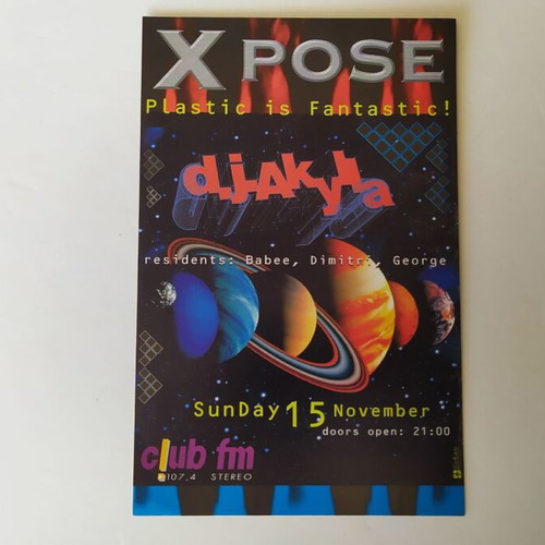 Club Xpose flyer used, Plastic is Fantastic! 1998