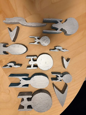 Star Trek Mega Set of 12 Decorative Pieces USS Enterprise Voyager Runabout Insignias