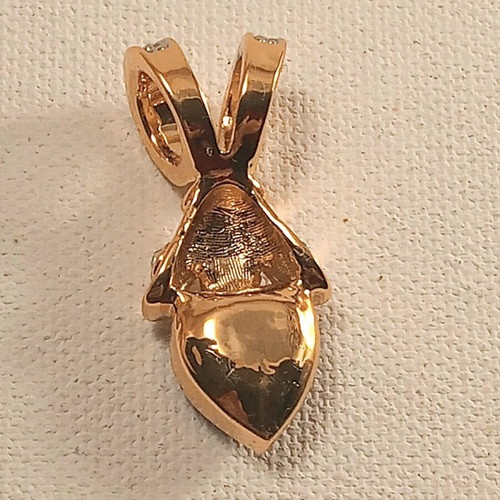 Fwo Pendant Blue Heart with Strass New