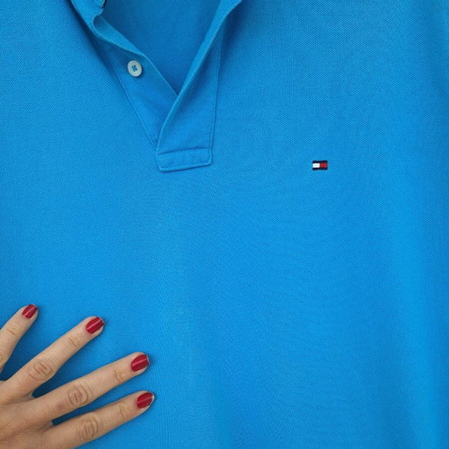 Tommy Hilfiger men's shirt xl used, turquoise with collar