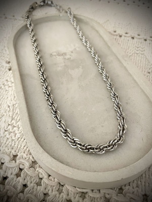 Unisex stainless steel chain necklace new, silver color