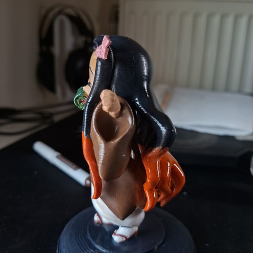 Nezuko 3D Printed Figure Like New, Hand-Painted with Acrylics