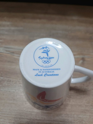 Olympic Games mug used, Sydney 2000, ceramic souvenir