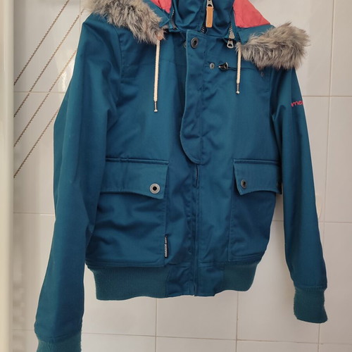 Emerson women's petrol jacket size M like new with detachable hood and synthetic fur